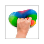 Anti stress rainbow sqeeze bal 16cm