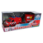 Kids globe vw transporter brandweer met aanhanger
