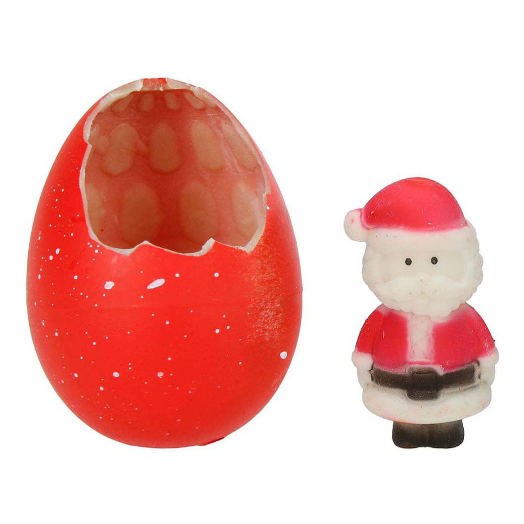 Groei-ei kerstman sneeuwpop, 6cm
