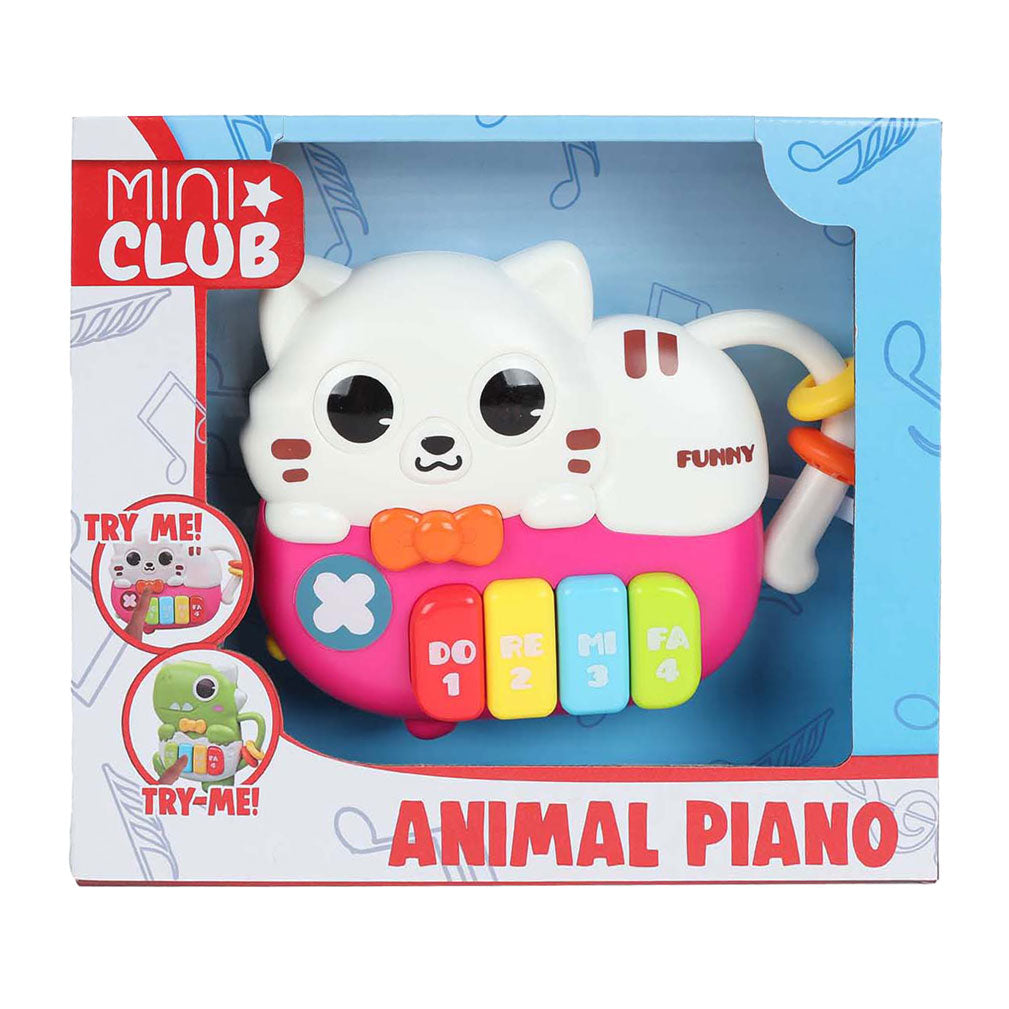 Mini Club - Mini Club dierenpiano poes met licht en geluid 15cm
