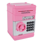 Van manen geldkluis met geheime code roze, 19,5cm