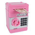 Van manen geldkluis speelgoed met geheime code roze 19,5cm.