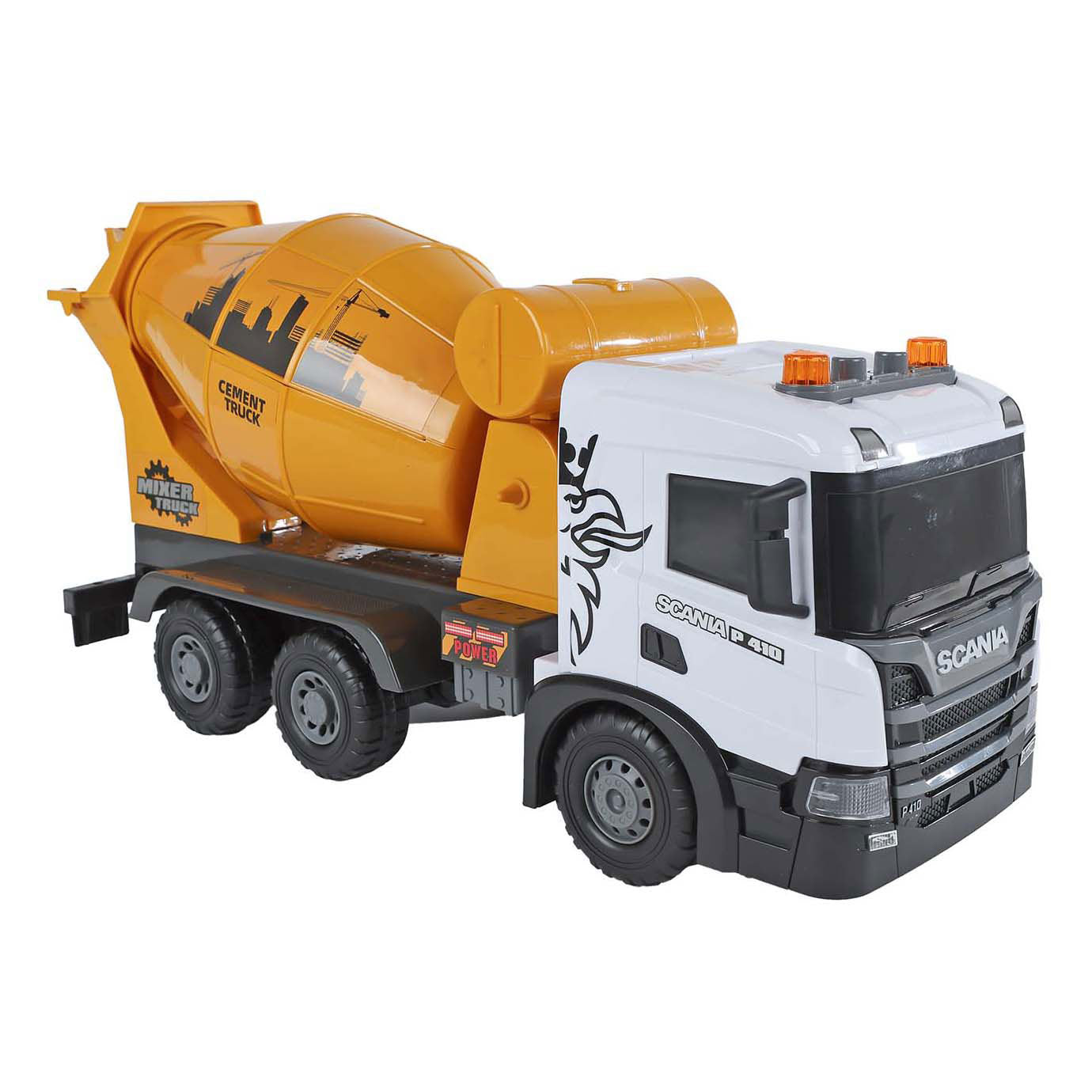2-Play - 2- scania vrachtwagen betonmixer frictie met licht en geluid