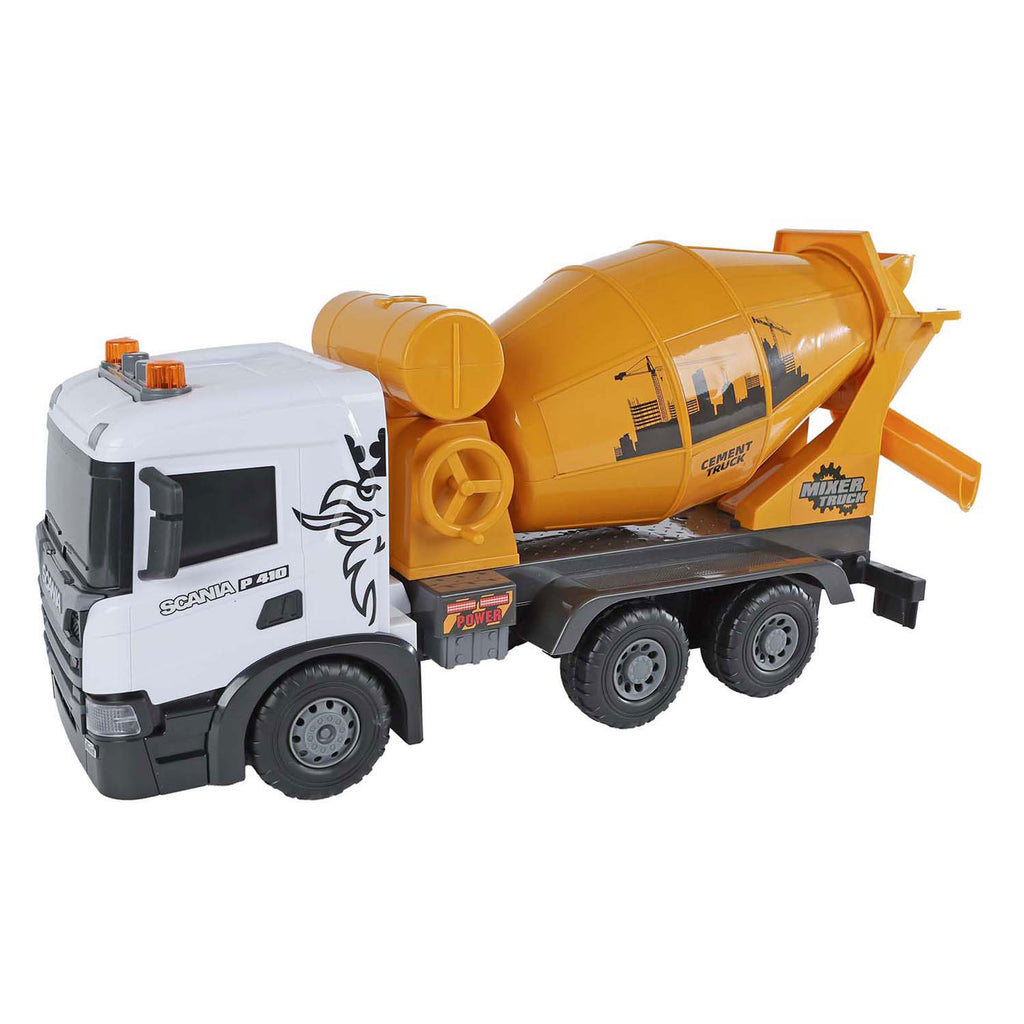 2-Play - 2- scania vrachtwagen betonmixer frictie met licht en geluid