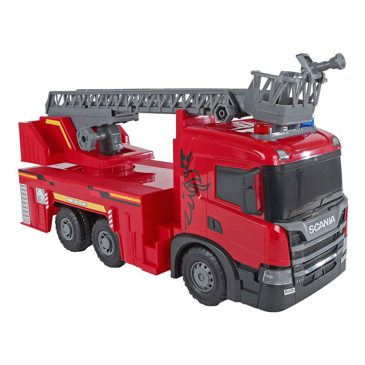 2-play scania vrachtwagen brandweerwagen frictie met licht en geluid