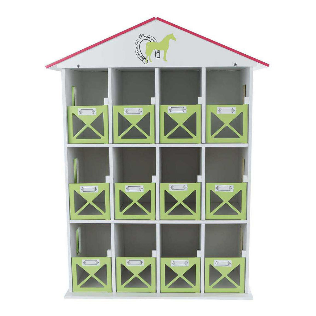 Kids Globe - paarden opbergbox met 12 boxen
