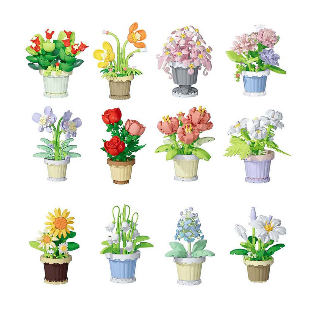 Bloemen bouwset plant in pot - 365dlg.