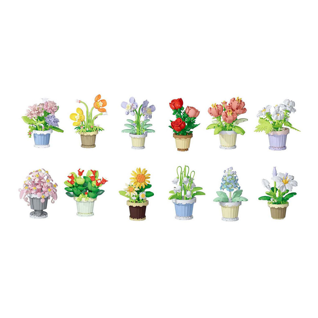 Bloemen bouwset plant in pot