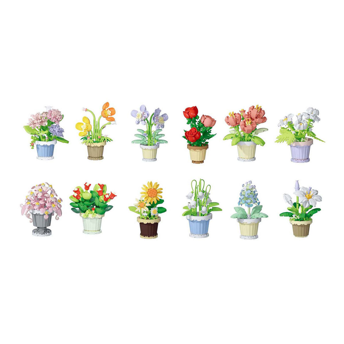 Bloemen bouwset plant in pot