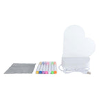Glamour - Glamour lichtbord hart met usb-aansluiting en 7 stiften 16cm