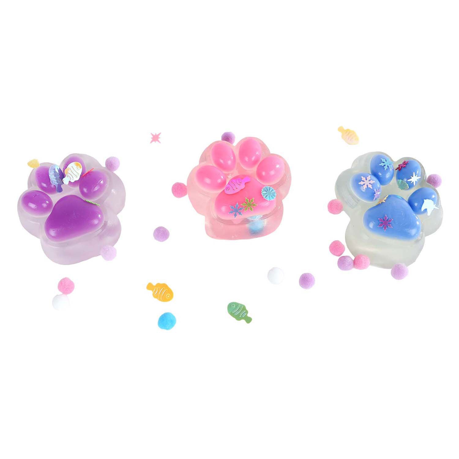 - Glamour Squishy Kattenpootje met Glitters