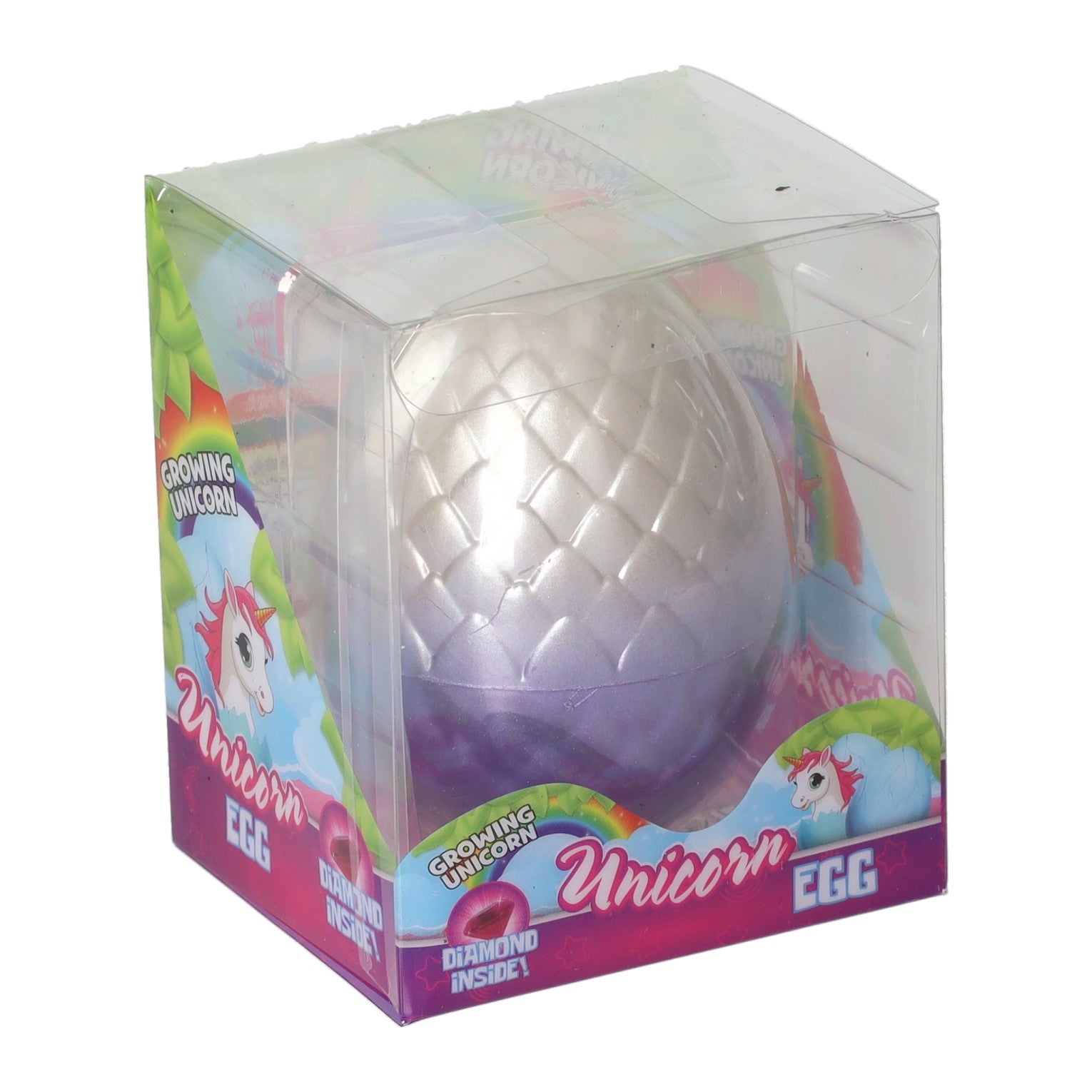 Unicorn ei met groeiende eenhoorn 8cm