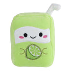 Fluffy menu pluche drankje 9-13cm