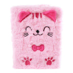 Glamour - Glamour fluffy kat notitieboek a5 roze - 80pag.