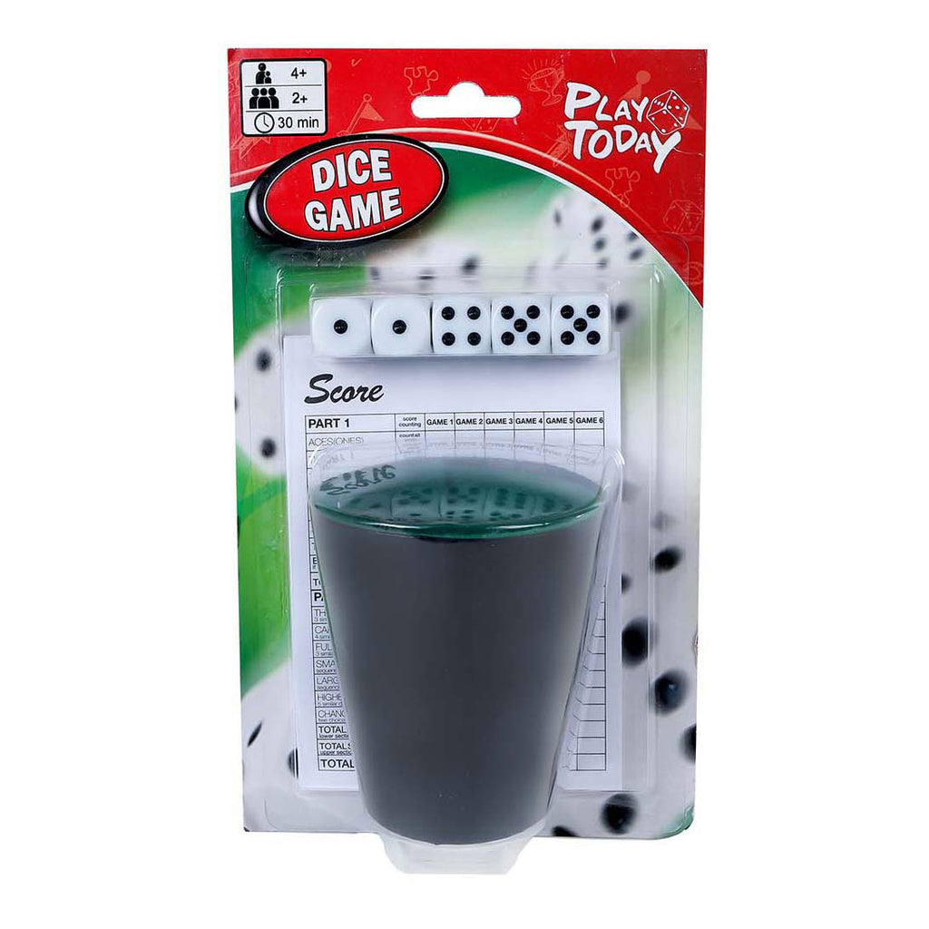 PlayToDay - ToDay today dobbelspel met beker en 5 dobbelstenen