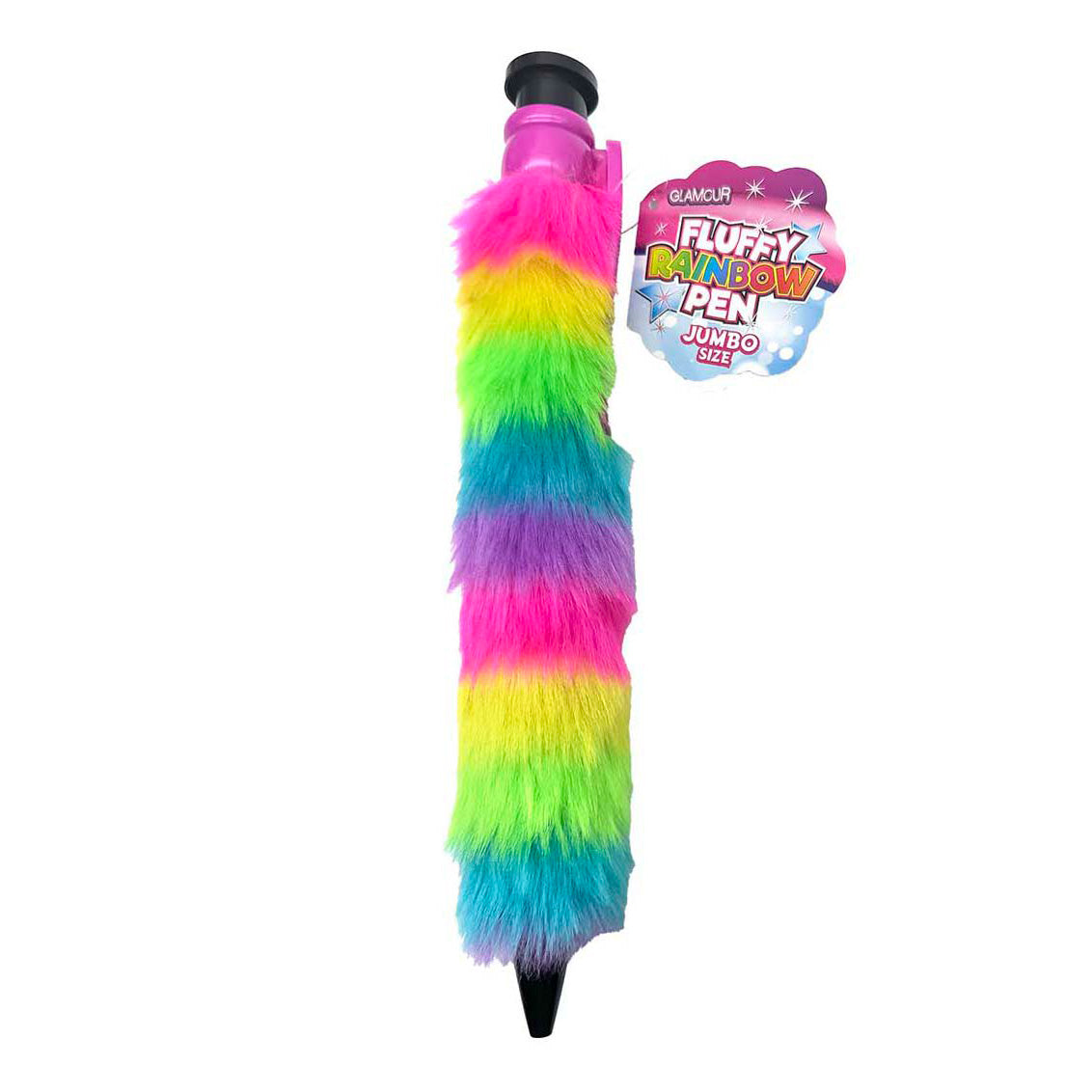 - Glamour Fluffy Regenboog Pen - 28cm
