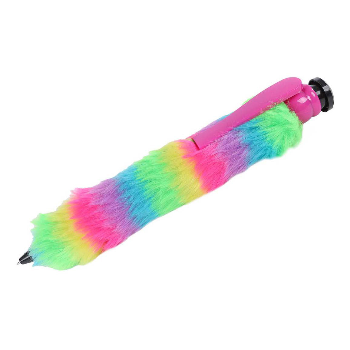 - Glamour Fluffy Regenboog Pen - 28cm