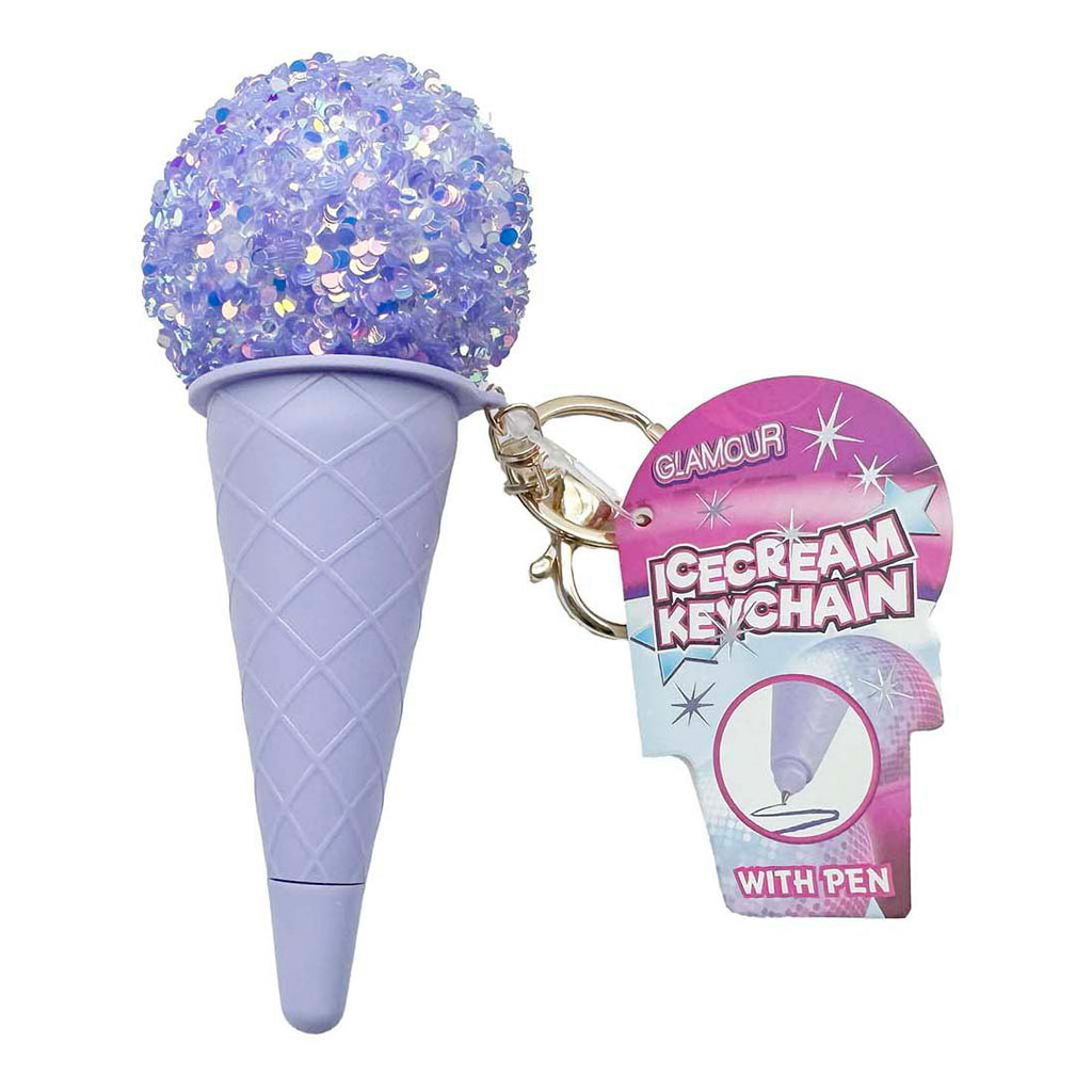 Glamour pen ijsje aan sleutelhanger