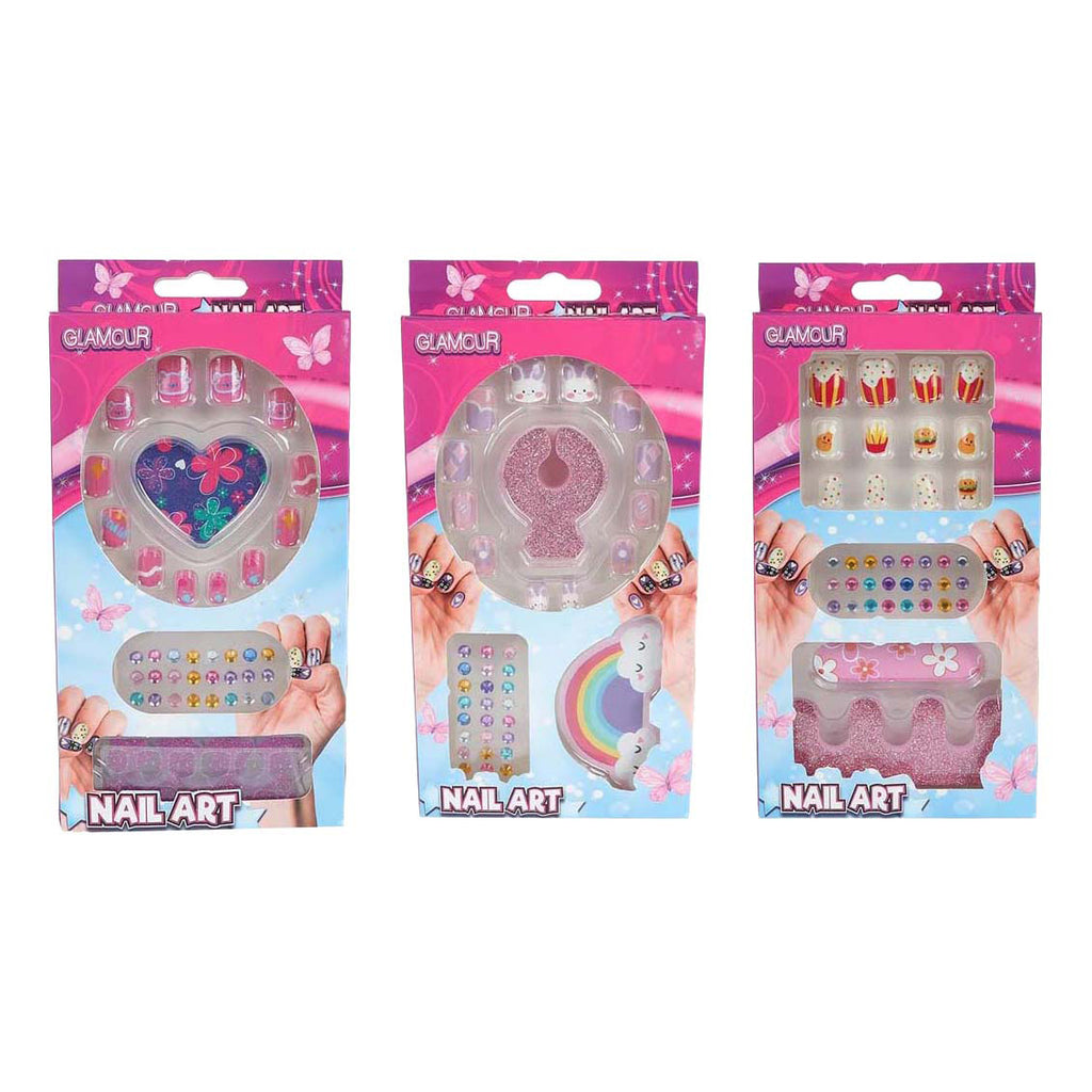 - Glamour Kunstnageltjes met Diamantjes - 12 stuks