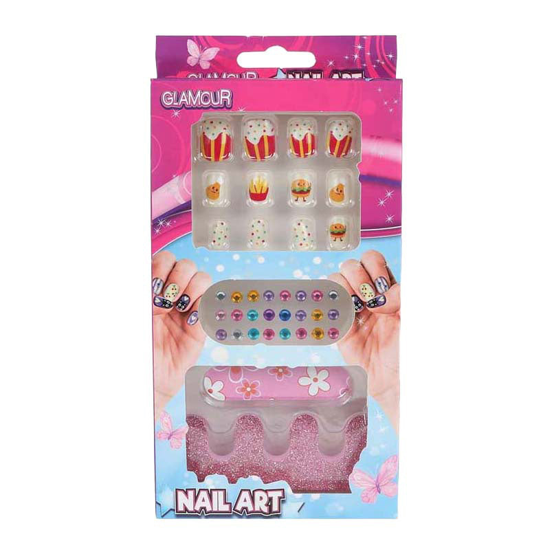 - Glamour Kunstnageltjes met Diamantjes - 12 stuks