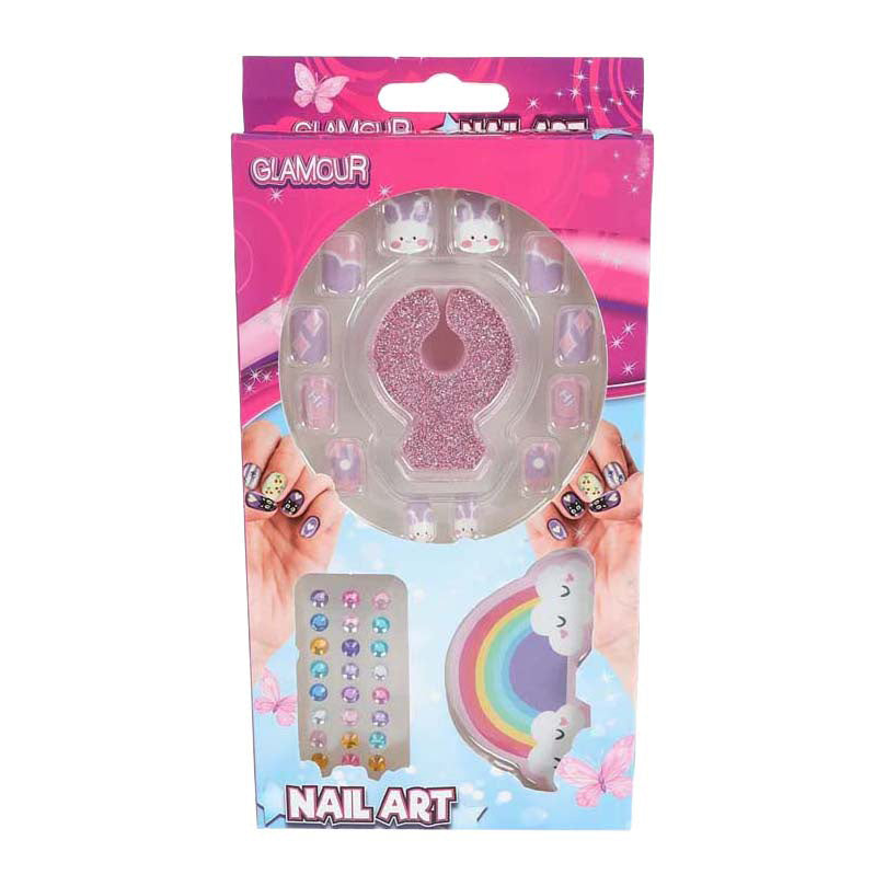 - Glamour Kunstnageltjes met Diamantjes - 12 stuks