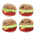 - Fluffy Menu Zak met 4 Hamburgers Pluche - 40cm