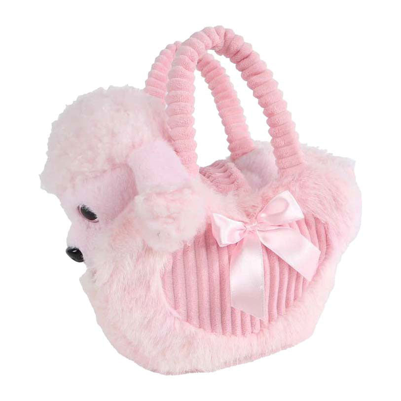 Take Me Home - Take Me Home poedel in tas roze - 33x30cm