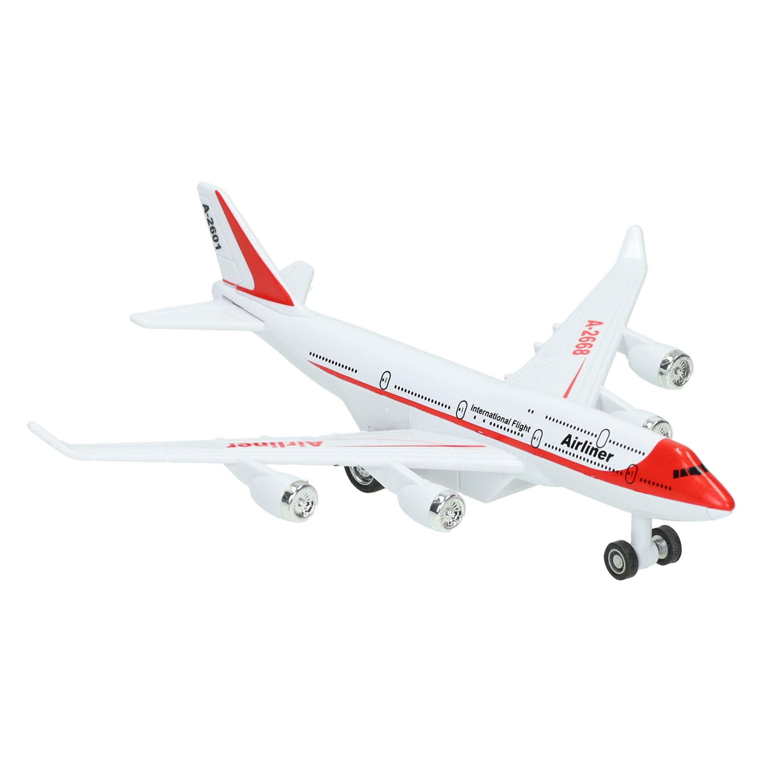 2-play - 2-play metalen vliegtuig pull back - 16 cm