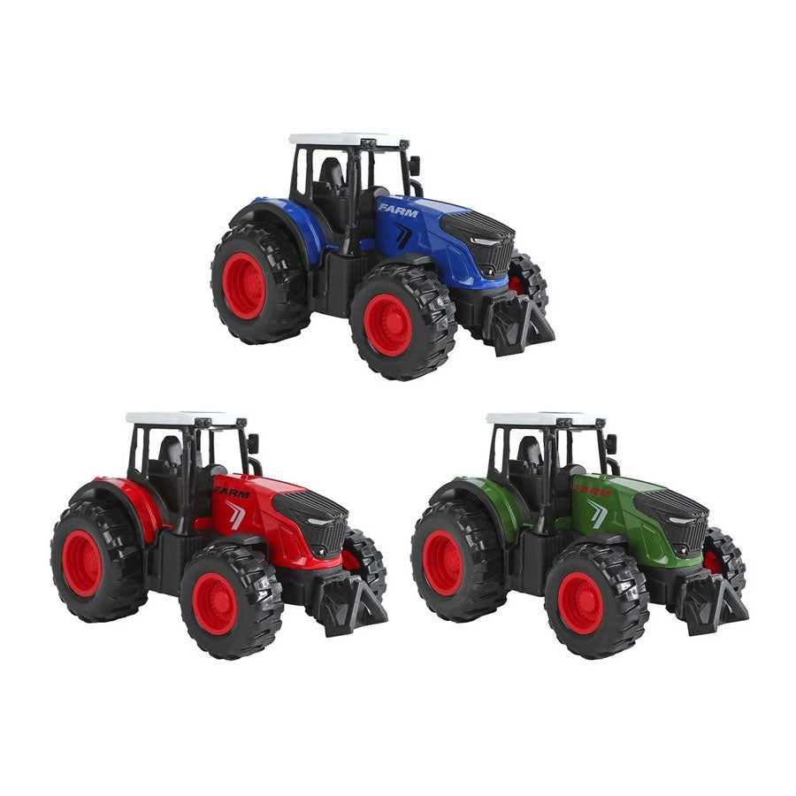 Kids Globe - metalen tractor pull back - 12 cm