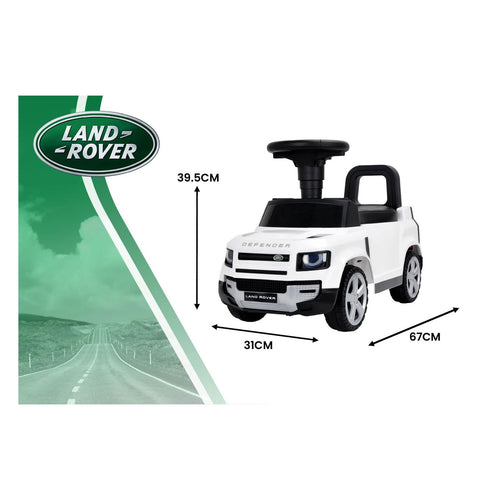 - Land Rover Loopauto Wit met Geluid - 67 cm