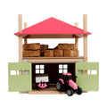 Kids Globe - houten hooiberg met berging 1:32 - roze