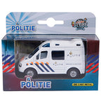 Kids globe die cast pull-back politie 8 cm.
