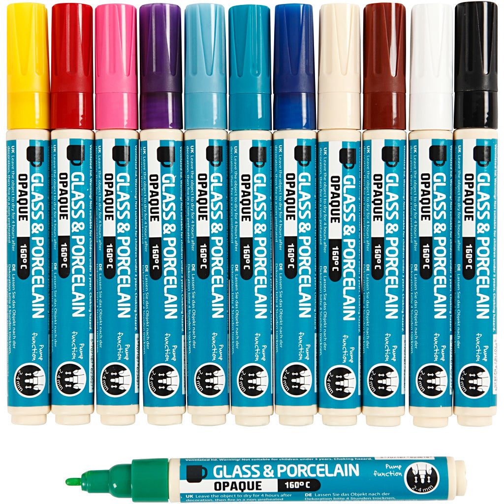 Creativ Company - Creativ Company Https://www.cchobby.nl/glas-en-porseleinstift-lijndikte-2-4-mm-dekkend-diverse-kleuren-12-stuk-1-doos