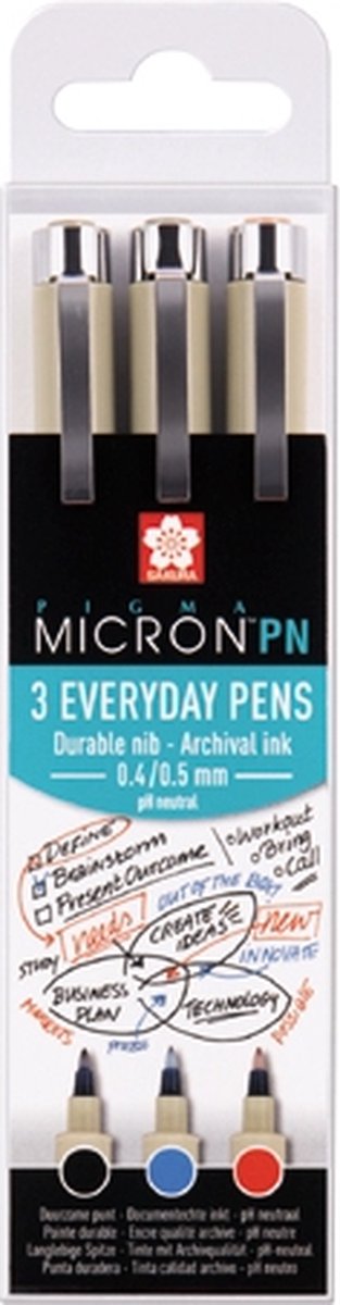 Sakura - Sakura pigma micron pn office-set 3 kleuren