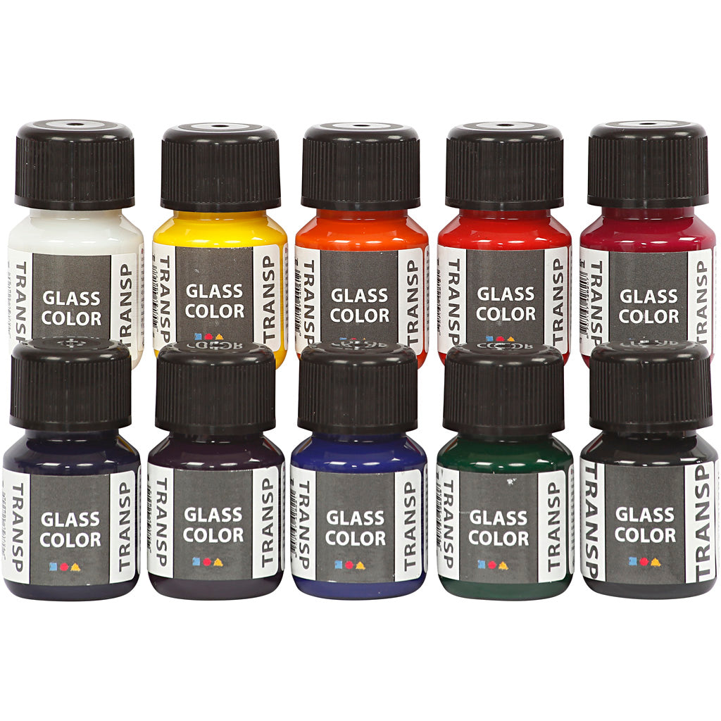 Creativ Company - Creativ Company Https://www.cchobby.nl/glass-color-transparent-diverse-kleuren-300-ml-10x30-ml-1-doos