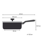 Tefal kookgerei tefal cook change keramisch hapjespan 24 cm pfas-vrij met deksel keramische antiaanbaklaag geschikt voor inductie