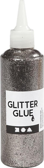 Creativ company glitterlijm zilver, 118ml