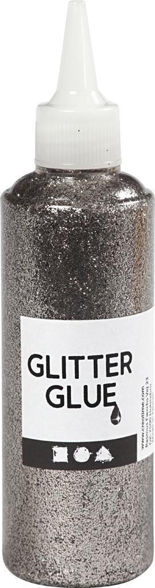 Creativ company glitterlijm zilver, 118ml