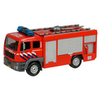 Kids globe brandweer tankauto nl die cast pullback action en licht en geluid 13cm