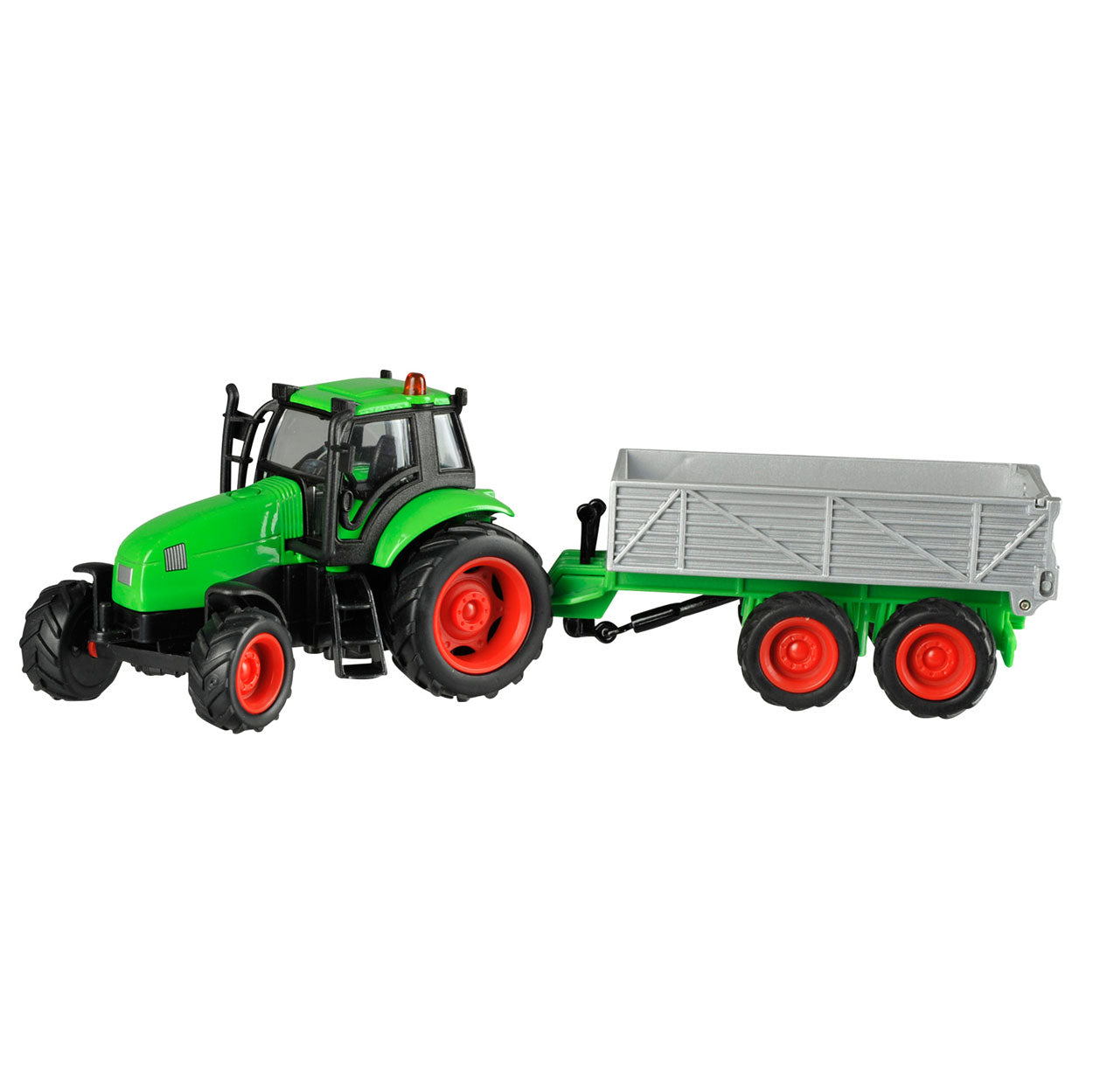 Kids globe tractor met aanhanger licht geluid 1:32