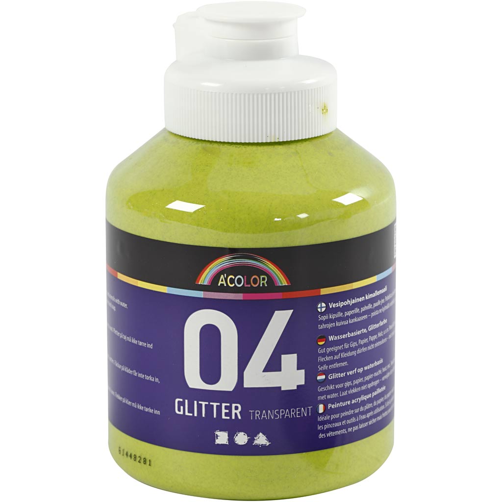 Creativ Company - Creativ Company Https://www.cchobby.nl/acrylverf-met-glitters-lime-groen-500-ml-1-fles