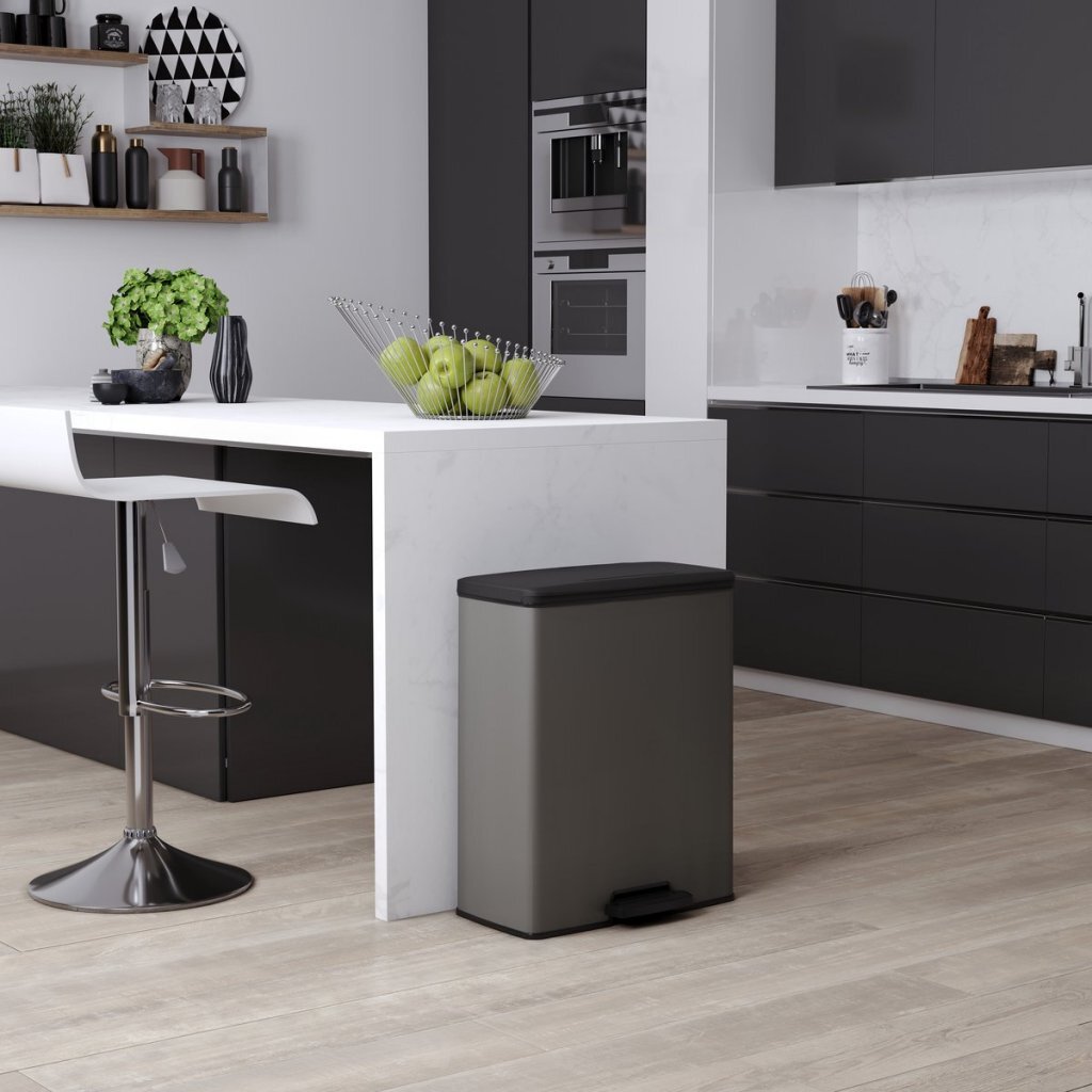 Curver deco bin duo 26l+26l cool grey