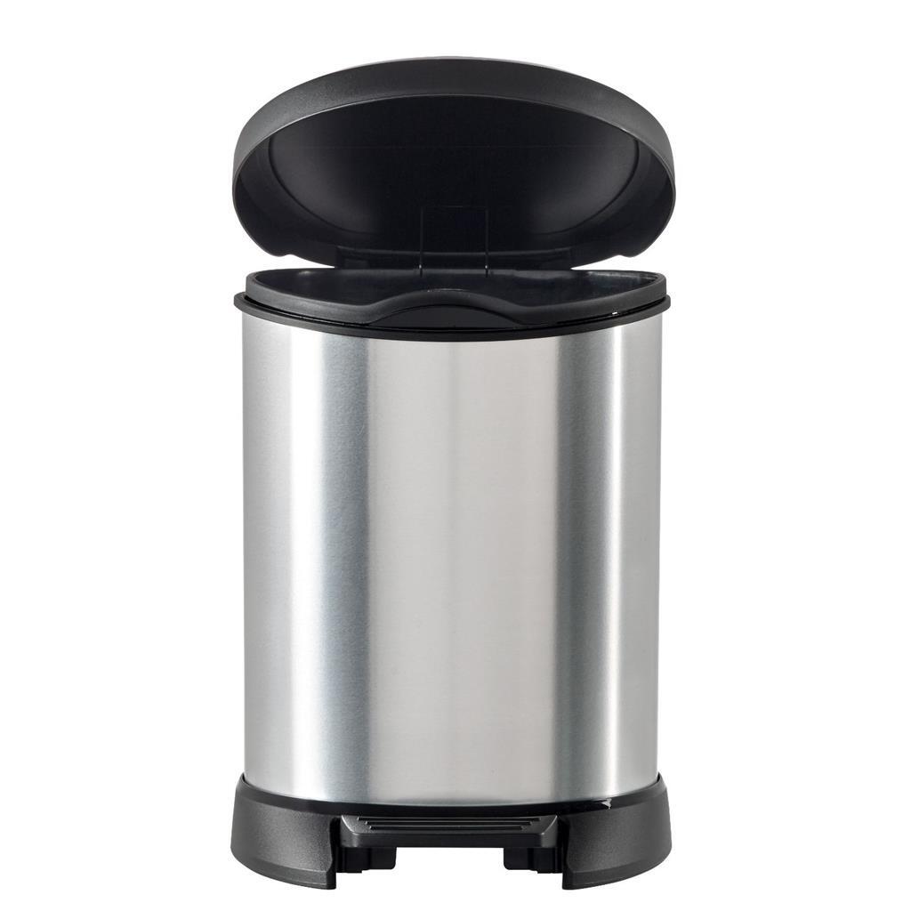Curver decobin 15l rond zilver zw