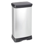 Curver decobin 50l rechthoekig zilver zw