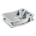 Curver afdruiprek small + plateau licht grijs 290x390x105