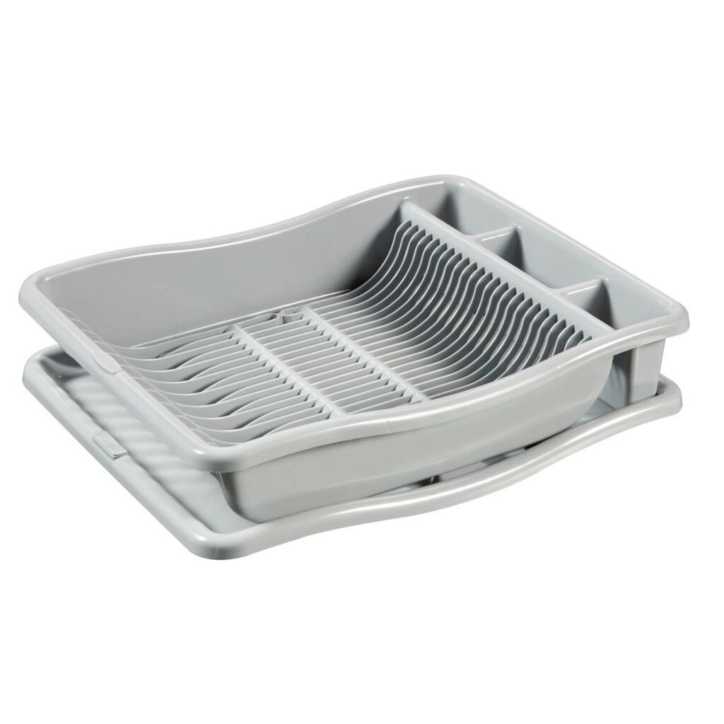 Curver - Curver afdruiprek op plateau 48x38x10.5 cm lichtgrijs