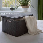 Curver opbergboxen met deksel 3 st style l antraciet