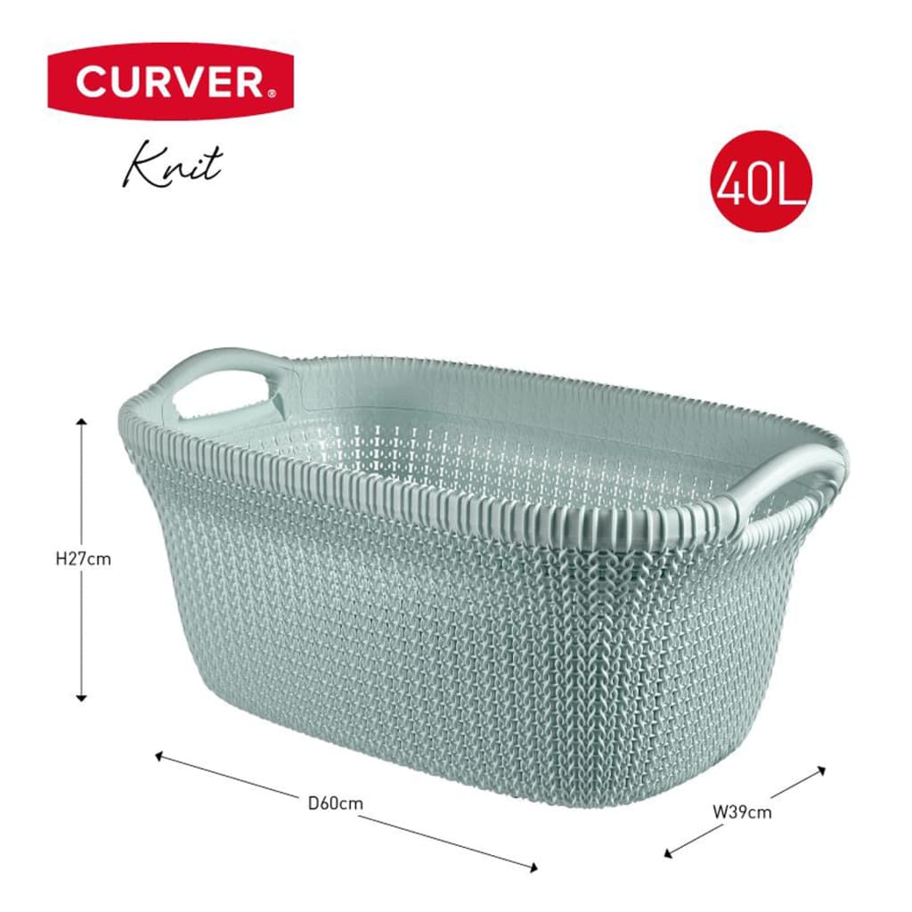 Curver knit wasmand 40ltr misty blue
