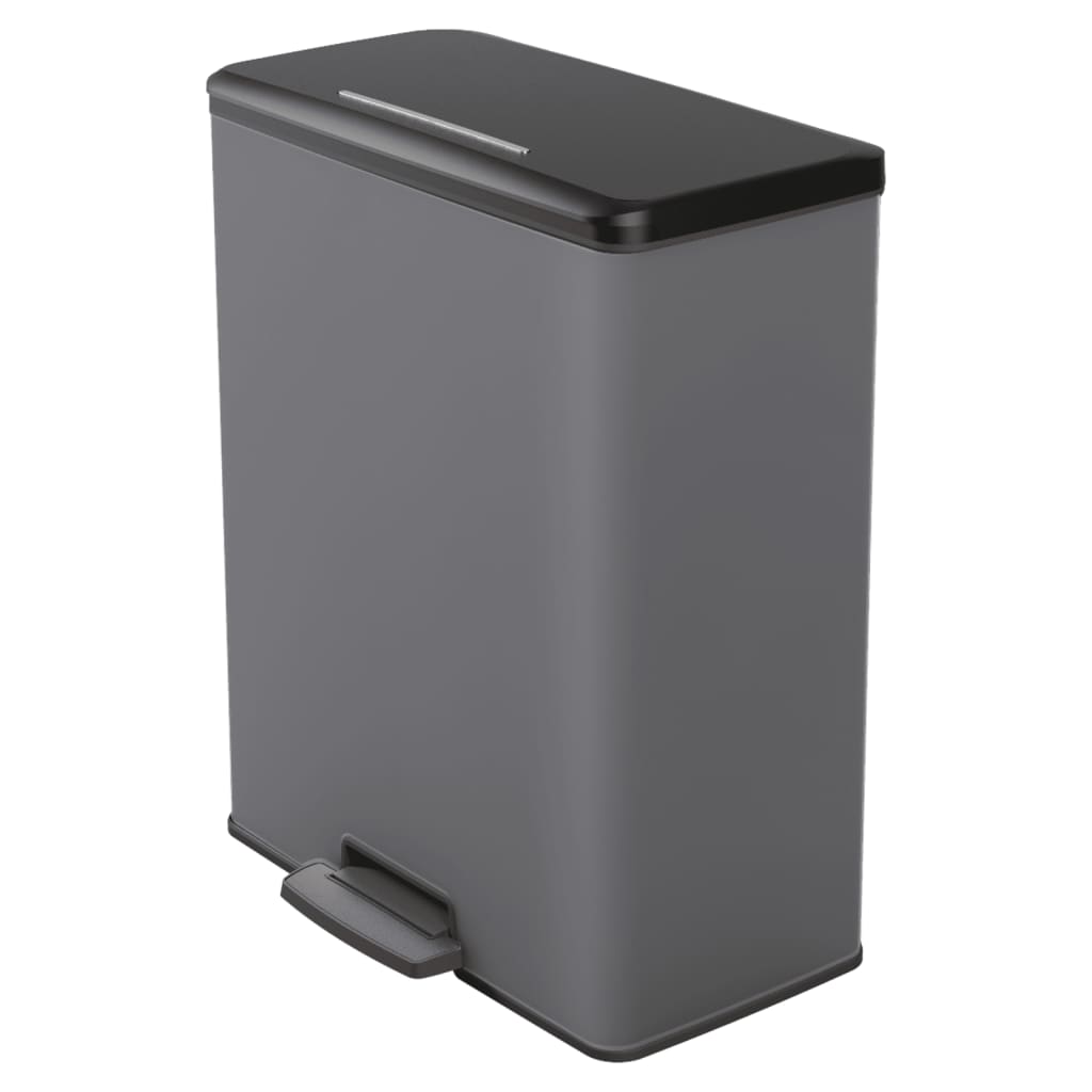 Curver pedaalemmer deco duo 26+26 l koelgrijs