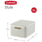 Curver Curver Opbergmand met deksel Style wit 3 st 240652